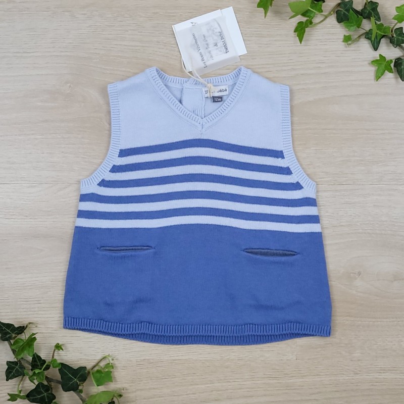 Pull sans manche garcon Neuf DPAM 12 mois